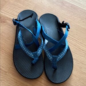 Chaco Black and Blue Sandals